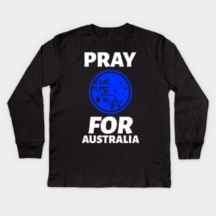 pray for australia Kids Long Sleeve T-Shirt